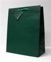 Подарочный пакет однотонный Зеленый с матовой ламинацией