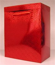 Голографическая подарочная коробка Красная 5 цветов в пачке