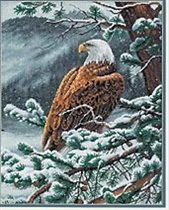 Орел в снегу