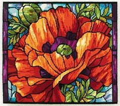 Poppies Stained Glass