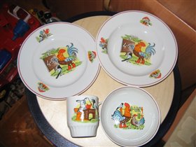 Петушок. Сервиз. 4 предмета. НОВЫЙ
