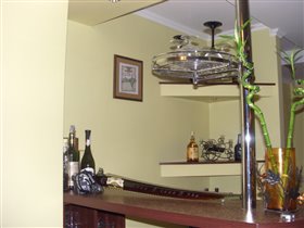 Коньяк в интерьере гостинной (у барной стойки)