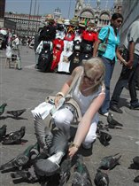 Венеция, Сан Марко площадь и традиционные голуби
