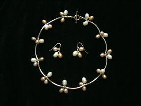 Pearls, sterling silver