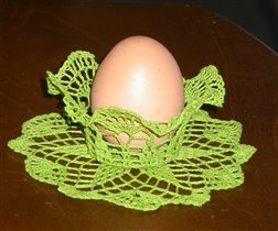 Пасхальная вазочка для яйца и салфетка-подставка