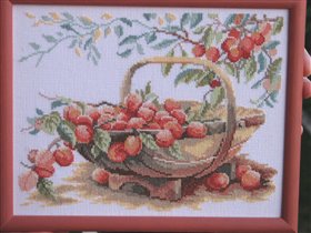 Basket with Plums