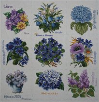 Робин natalisha (Наташи) - букетики в голубых и фиолетовых цветах