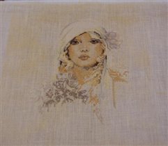 девушка с цветами