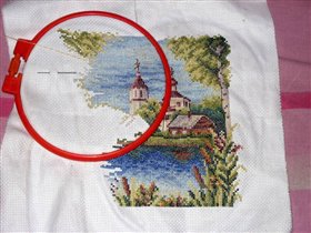 Моя церквушка ( в пяльцах)