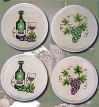 Permin_Wine and Grapes Coasters (Set of Four)