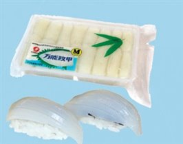 Кальмар суши очищенный резанный (Squid )Banno mongo Japan 