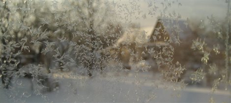 зима за окном