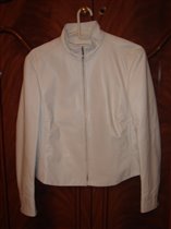 Пиджак кожаный белый Eskada sport 40 (наш 46-48)