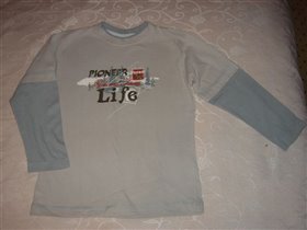 Кофта серо-голубая