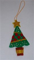 Bright Christmas Ornaments -- 73248-Felt needle Dimensions