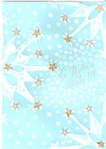 Новогодняя открытка Снежинка - Звездочка