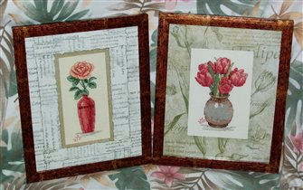 Romance of the Rose & Red Tulips (Dimensions)