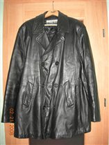 Кожаный мужской пиджак  XL (50-52)