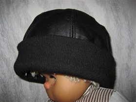 Шапка кож.на нат.меху