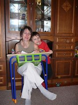 с мамой за партой :)