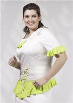 топ 8114 белый с зеленым яблоком (р.48–58)