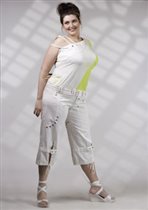 Капри 8513 белые с зеленым (р.48–58)