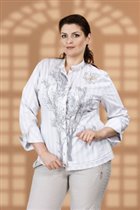 Блузка 7211 светло-бежевая (р.48–62)