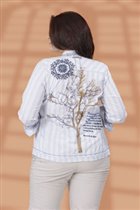 Блузка 7211 голубая (р.48–62)