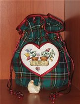 сердечковый мешочек - подарок от Ларисы-Лорхен (в рамках совместного проекта)