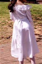 Белое платье вид сзади