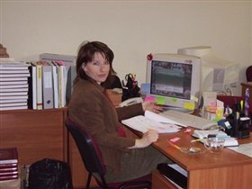 Я на работе, перед декретом, лето 2006 г.