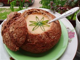 Овощной суп-пюре в хлебушке