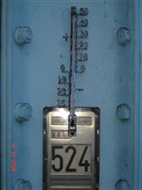 Термометр на заправке в Бадене