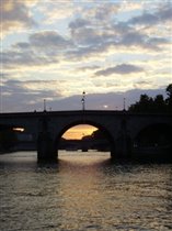 Сена, мост, закат