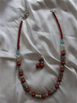 Это бусы из Trade Beads с яшмой и серебром