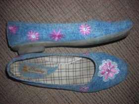 Джинсовые балетки 