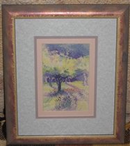 Lavender Orchard Watercolour 