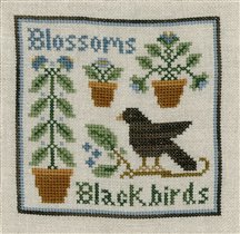 Blossoms & Blackbirds. Little House Needlework  