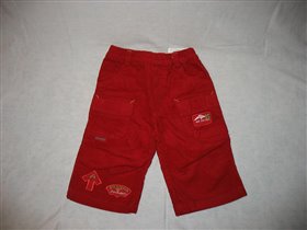 Вельветовые красные брюки р.68 