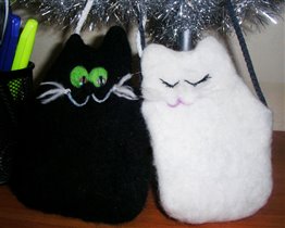 Коты - двойной кармашек (подарок молодой паре)