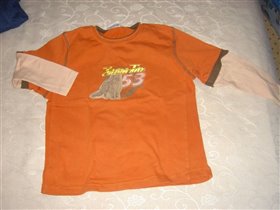 Оранжевая кофточка на рост 116-120