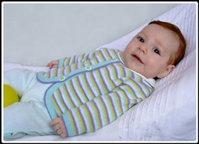 Кофточка в полоску. Кристине 3,5 мес. 