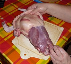 Получается как будто чулок наизнанку выворачиваем.