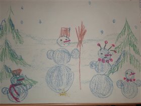 Конкурс рисунков 'Школа снеговиков'