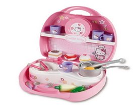 Мини-кухня в чемоданчике из серии' Hello Kitty'25 предметов.