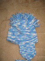 Взрослая шапка  с шарфом, 500 руб