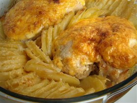 куриная грудка в сливках c картошкой