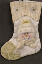 Рождественский носок 'Снеговик', ткань, 30,5 см