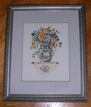 Vintage Blue Vase (Bucilla) 