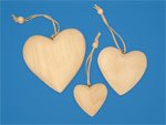 Фигурки деревянные 'сердца', 5,7,10 см, упаковка 3 вида